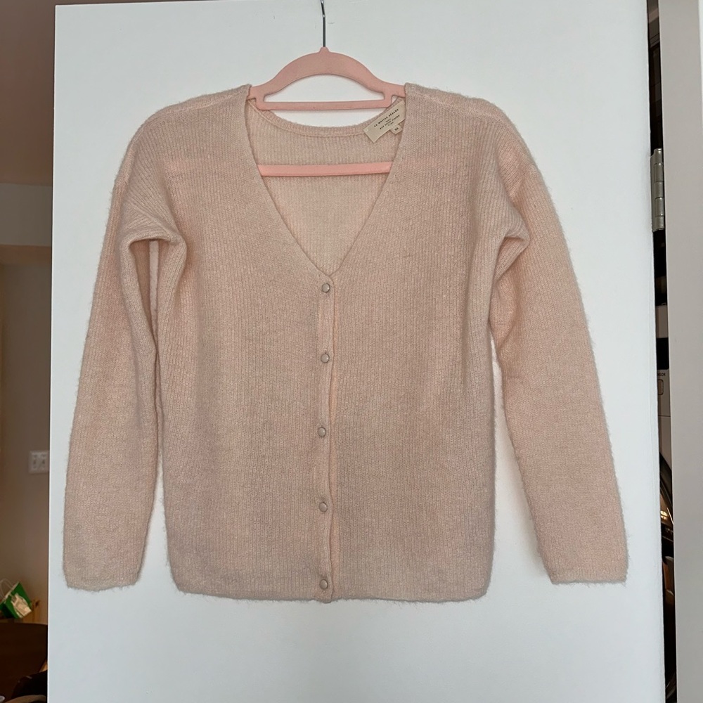 Sezane Barry Cardigan, rosy beige, size XS